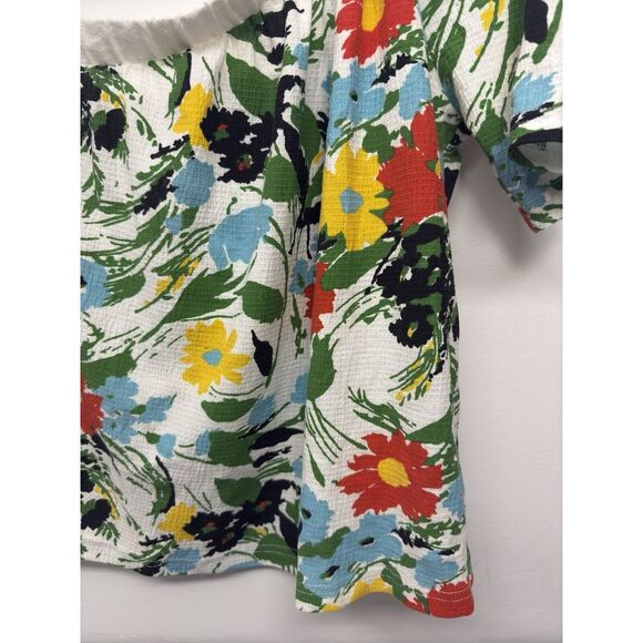Anthropologie Poridge Larsa One‎ Shoulder Floral Top size XS #36 - Picture 6 of 7